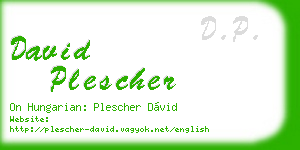 david plescher business card